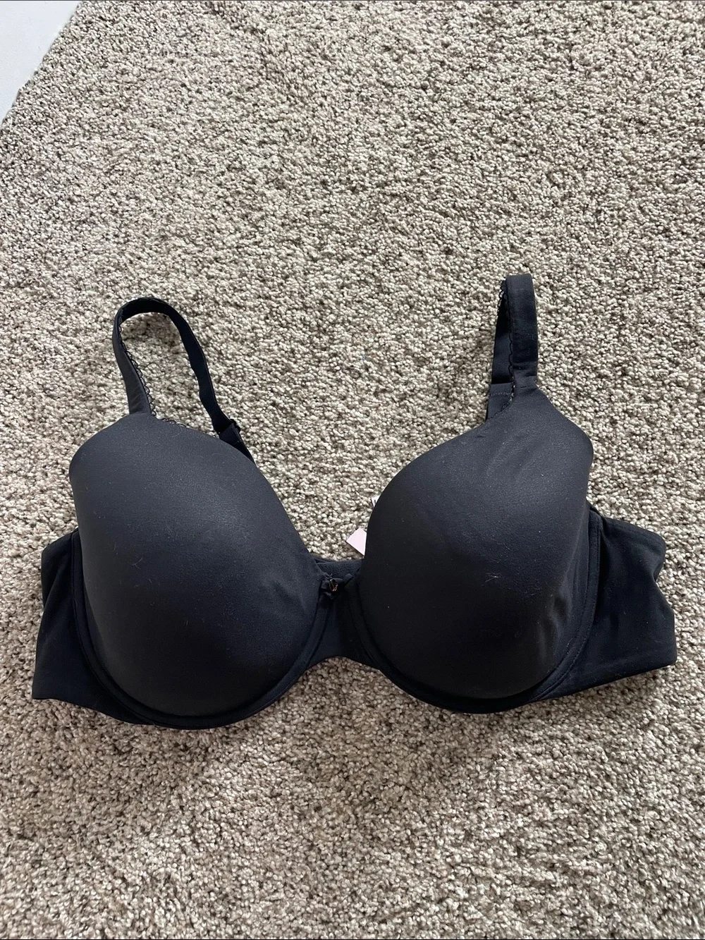 Body by Victoria Lined Perfect Coverage Victoria's Secret Black T-Shirt Bra 42D